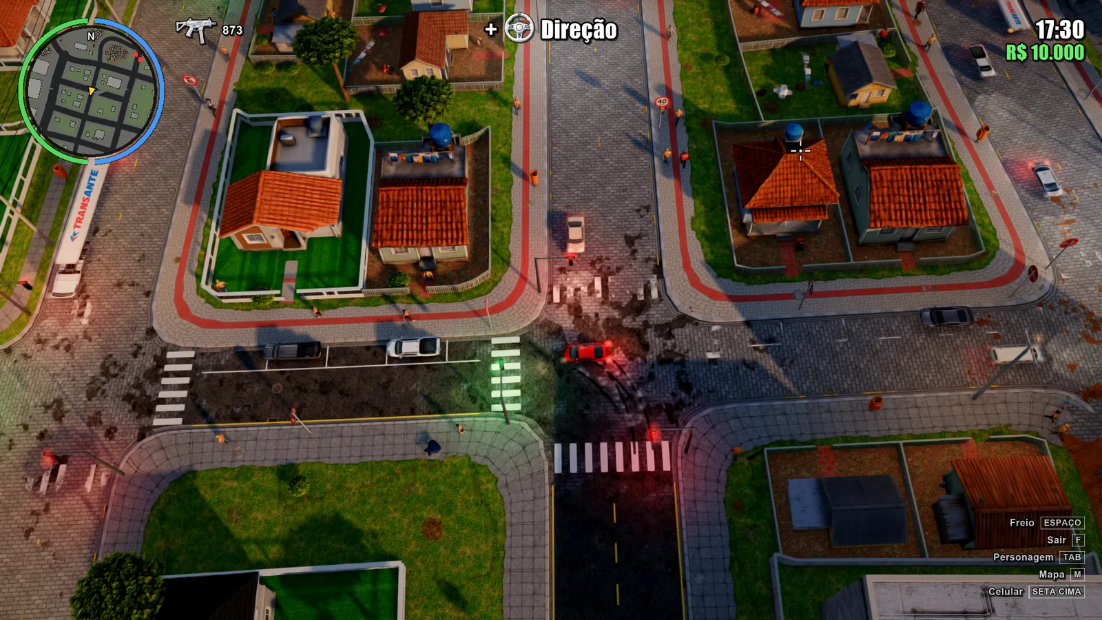 Batidas e confusão no cruzamento