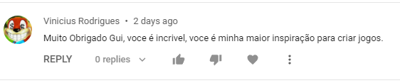 Depoimento de aluno 1