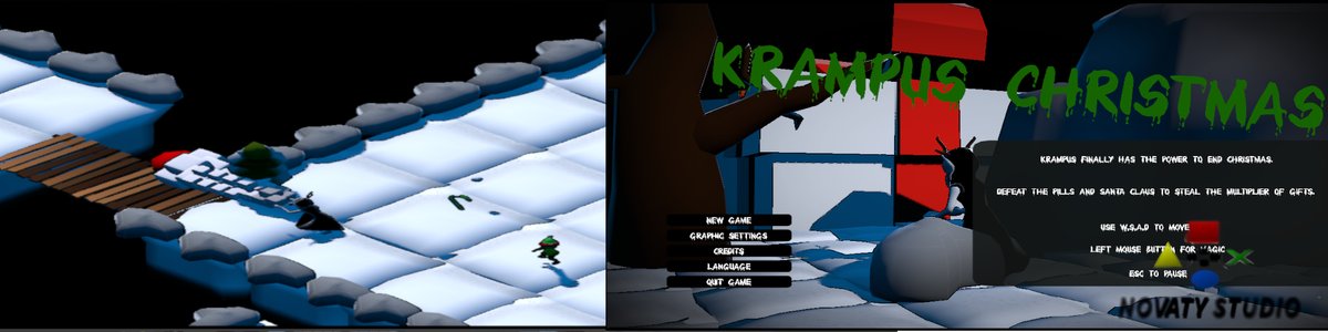 Krampus Christmas Banner